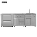 outdoor kitchen cabinet set with pizza oven